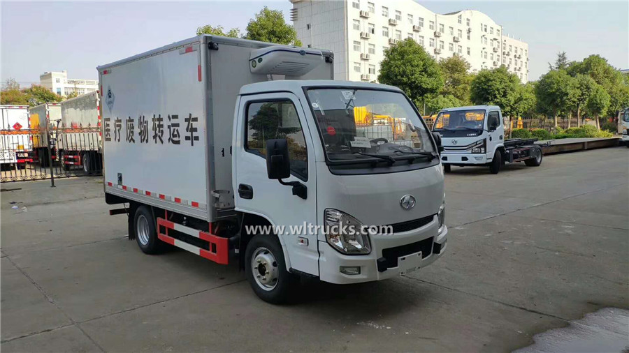 4 tire Yuejin small medical waste collection truck