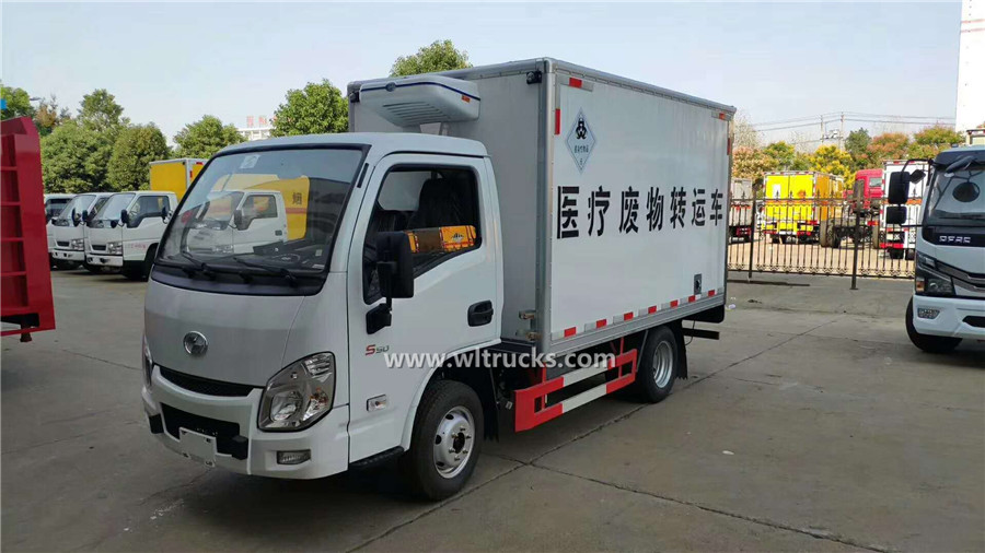 4 tyre Yuejin small hazardous medical waste trucks