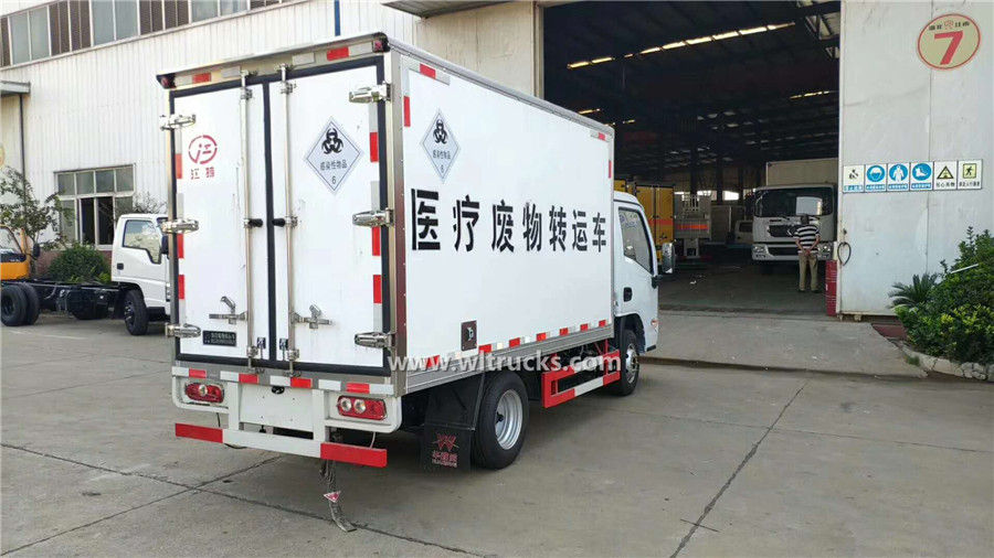 4 wheeler Yuejin small medical waste collection vehicle
