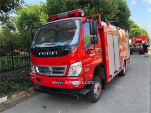 4x4 Foton Single cabin 4 ton water tank fire fighting truck