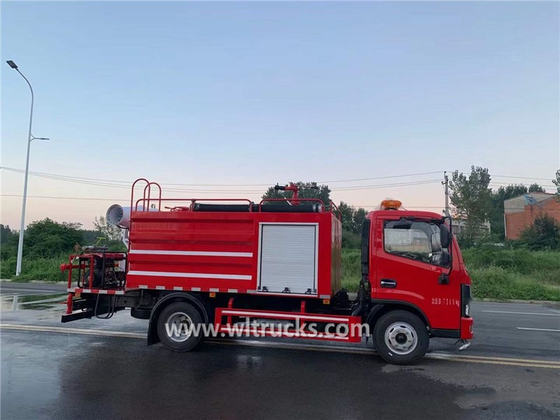 5000liters city fire fighting sprinkler disinfection vehicle