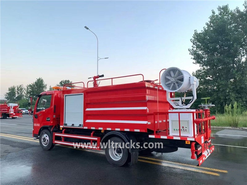 5m3 city fire fighting sprinkler disinfection car