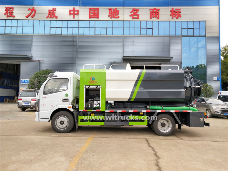 9000liters vacuum sewer jetting sewage suction truck