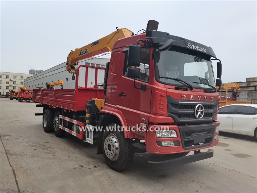 Dayun truck mounted 10-12 tons Sany Palfinger crane