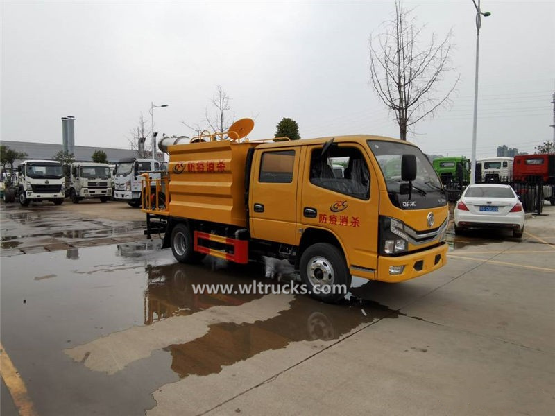 Dongfeng double cabin 3 ton anti-epidemic disinfection truck