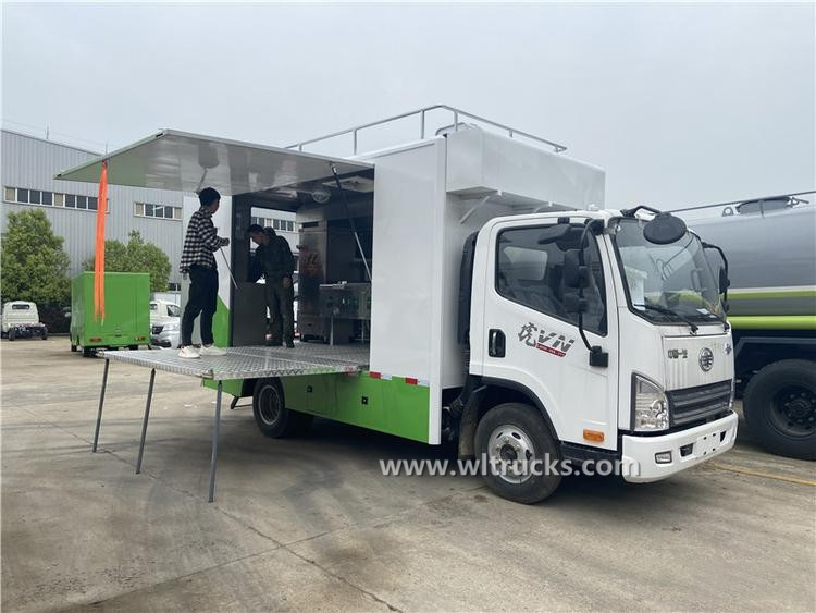 FAW 4m mobile cooking truck