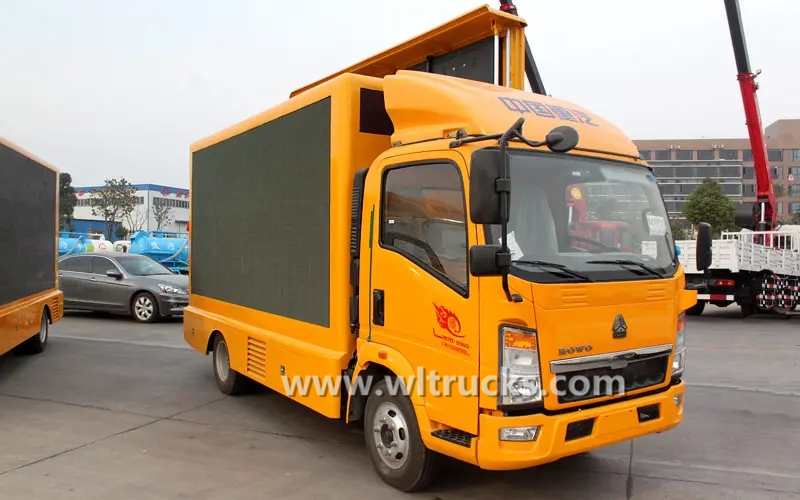 Howo 6.8 square meters led billboard truck