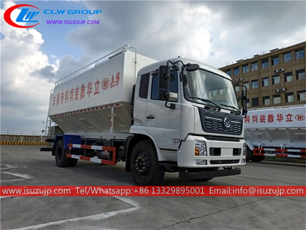 China 10 tons hydraulic bulk feed transport truck