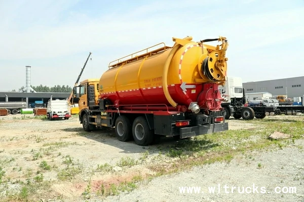 SINOTRUK HOWO 20 ton jetting and vacuum suction trucks