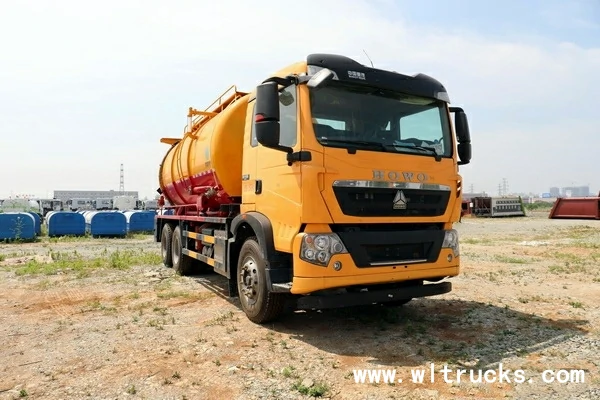 SINOTRUK HOWO 22cbm Combined jetting sewage suction truck