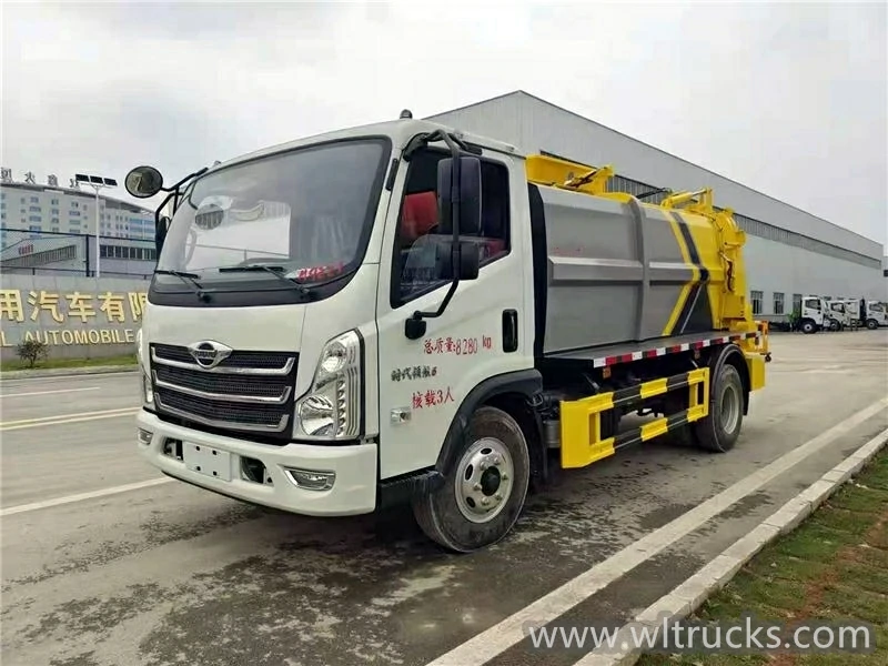 Foton 6m3 food waste disposal truck Colombia