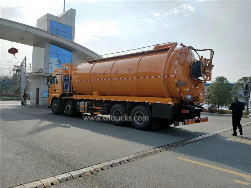 Shacman 32cbm vacuum sewage jet cleaning trucks