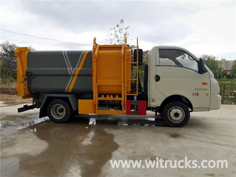 mini 2 ton garbage collector truck