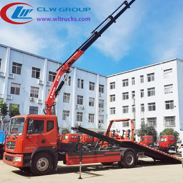 Dongfeng 6 ton recovery truck with crane