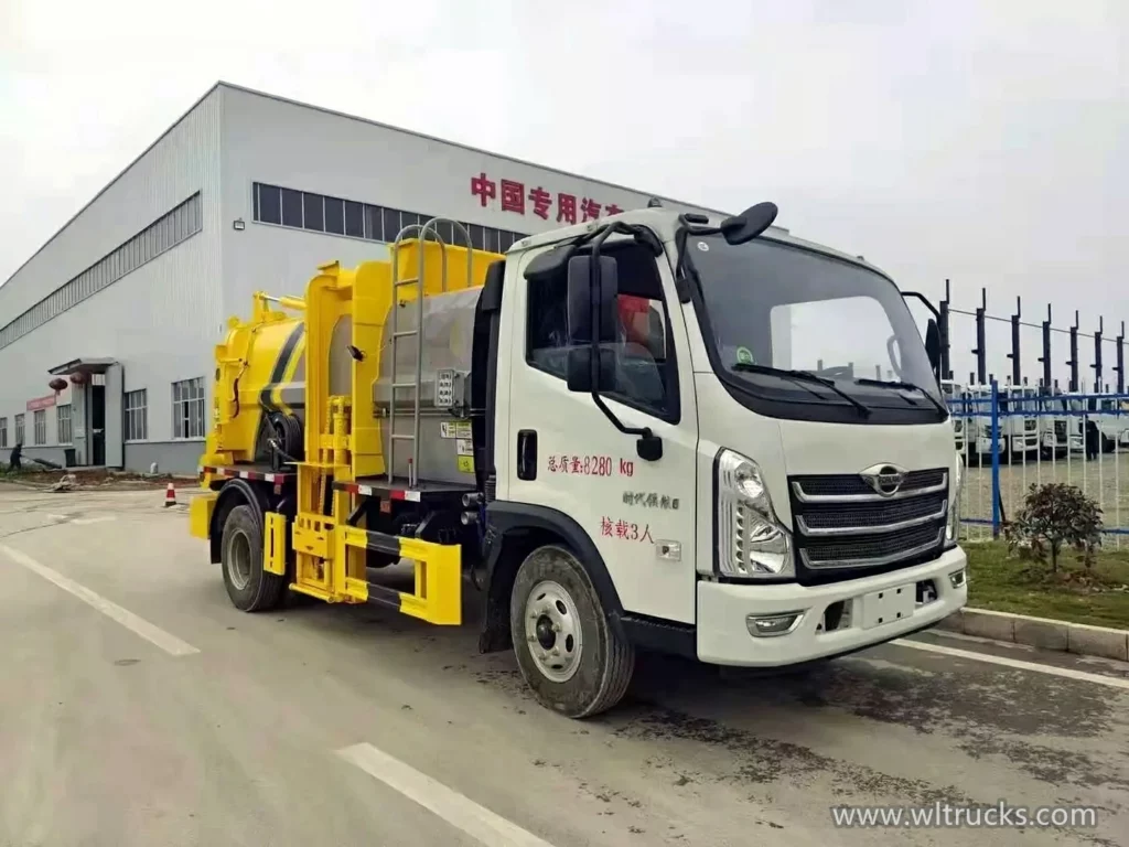 Foton 5m3 food water disposal truck 