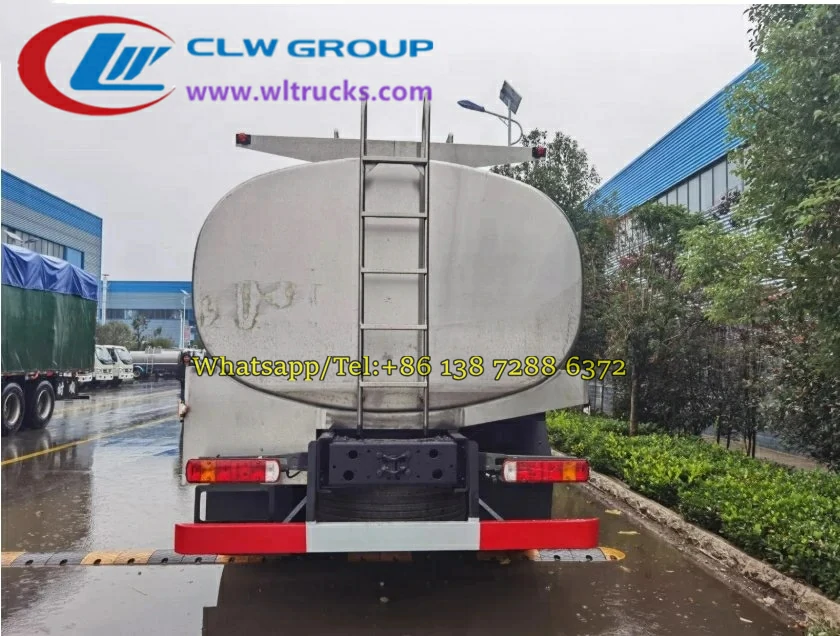 HOWO 20cbm Stainless steel oil bowser truck