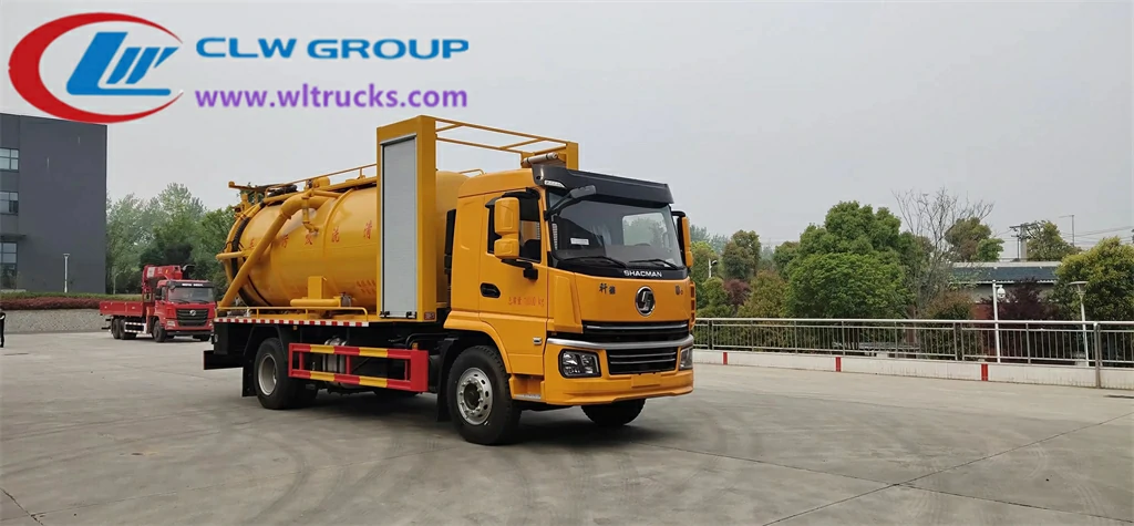 SHACMAN Xuande single axle 14m3 sewer jetter truck