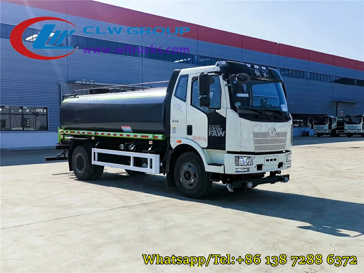 FAW J6L 4000gallons stainless steel water tanker