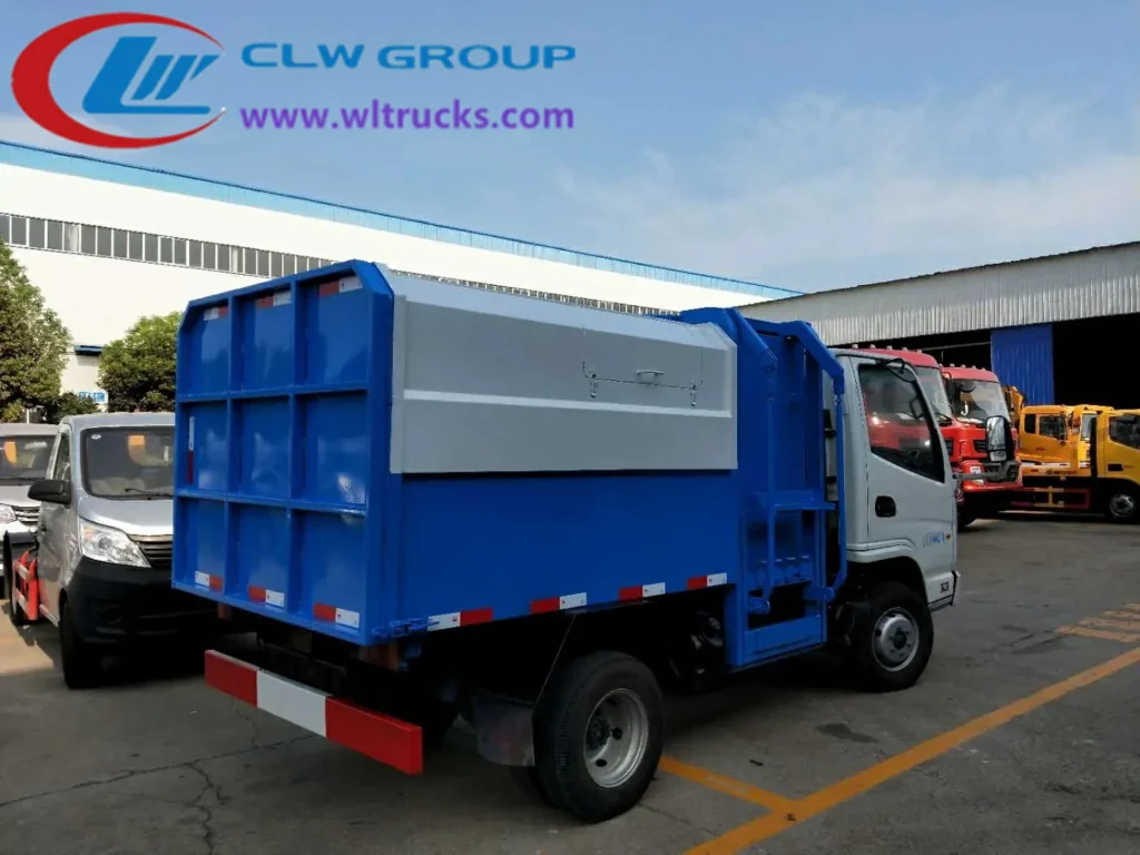 Kama 3cbm manual side loader garbage truck